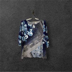 Maria Gabrielle Blouse Multi-Color & Multi-Design Size 2X